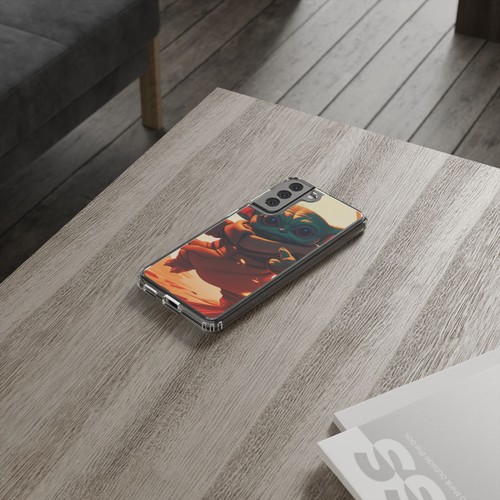 Cute Baby Yoda Clear Phone Case, Mandalorian Gift, Star Wars Case, Geeky Phone - Picture 117 of 124