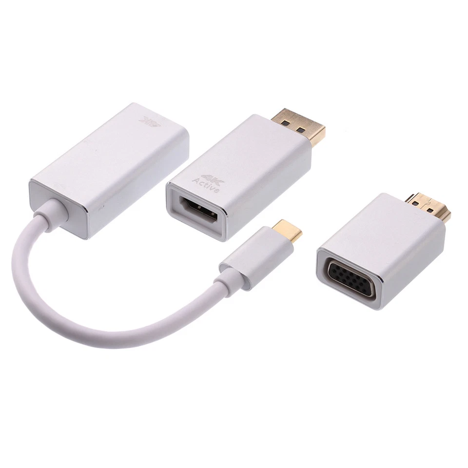 USB 3.1 Type-C to DP Display Port HDMI VGA Female Active Adapter Converter S8 S7 - Image 2 of 4