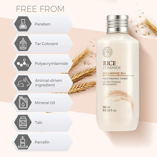 The Face Shop Rice & Ceramide Moisturizing Face Toner 150ml fs - Picture 3 of 3