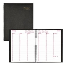Black CoilPro Weekly Appointment Planner 2025 11x8.5 Two Page Format
