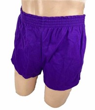 Vintage Gym Shorts Purple XL Dodger NWOT 70s Orlon Solid Dolphin High Waisted