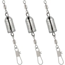 Dr.Fish 10X Fishing Weitgh Sinker Lead Inline Rolling Swivel Snap Rig 8/12/15g