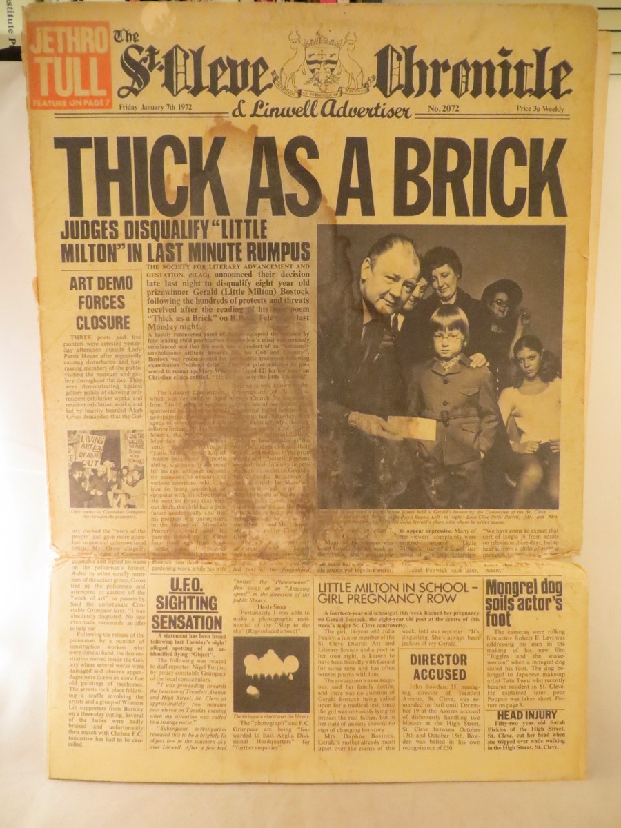 JETHRO TULL/THICK AS A BRICK/日本盤、未開封 JETHRO TULL/THICK AS A BRICK/日本盤、未開封 - メルカリ
