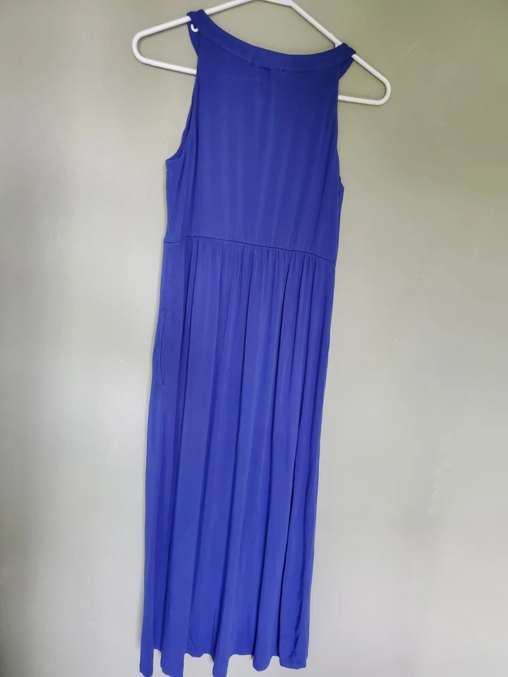Vestido Soma Alto Bajo Gema Midi Joya Azul Brillante Encaje Para Mujer Talla Mediana Foto 3 de 4