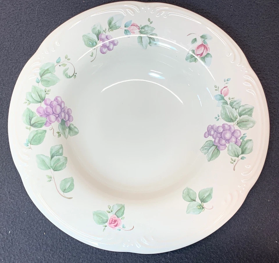 普法尔茨格拉夫葡萄边缘汤/帕斯塔/沙拉碗 9 英寸 ~ 3 件套 — 第 4/4 张图片