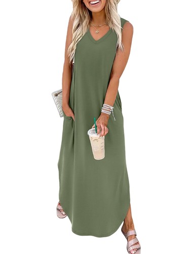 SAMPEEL Spring Dresses for Women 2025 Casual Long Maxi Dress 2025 Sundresses ...