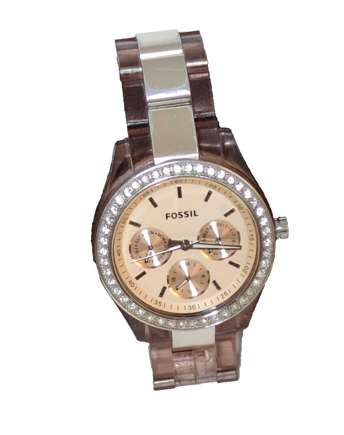 Fossil Stella Glitz Multifunction Translucent Ros… - image 10