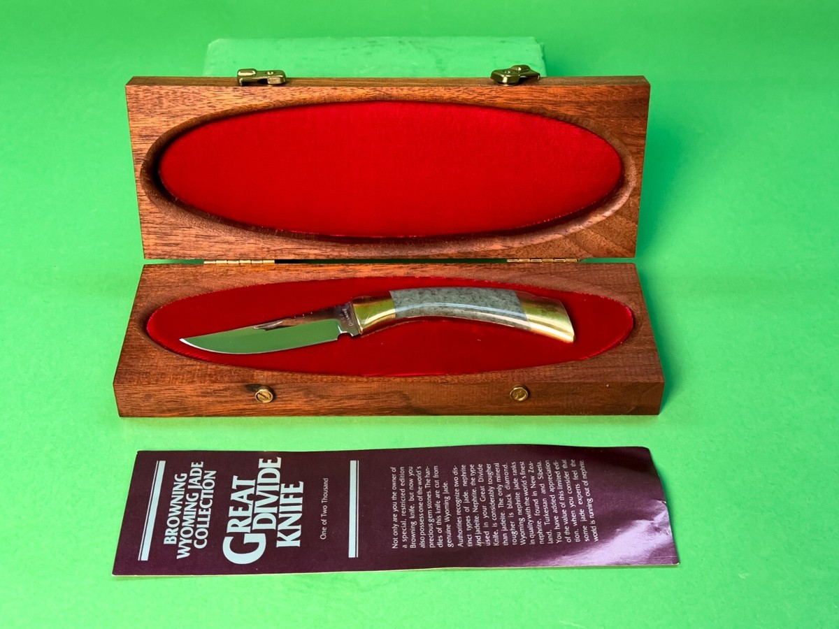 超希少！！browning wyoming jade collection Browning Wyoming Jade Collection Great Divide Knife 1940 of