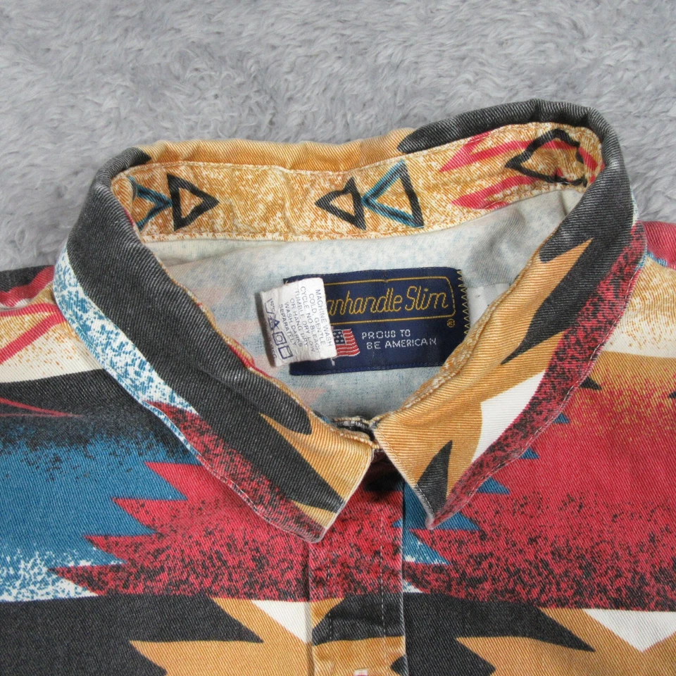 Camisa ajustada Panhandle para mujer mediana azteca occidental suroeste rodeo vaquera informal Foto 2 de 4