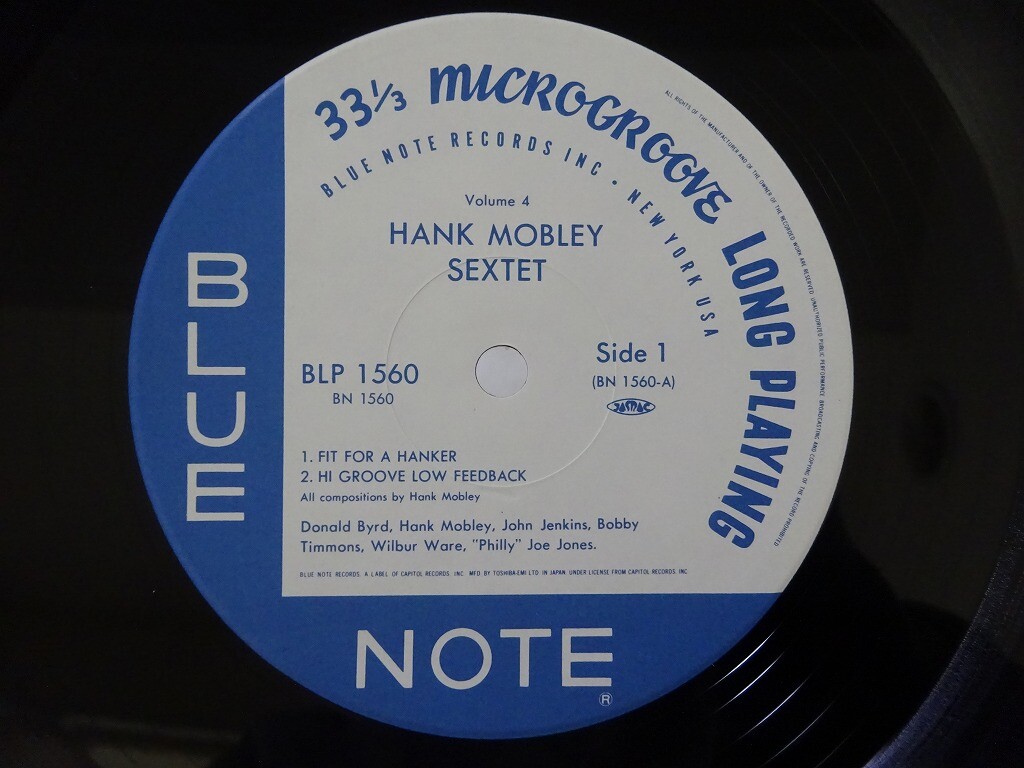 その他 LP Hank Mobley Hank BLP1560 BLUE NOTE /00260 Hank Mobley Sextet Hank Blue Note BN 1560 Japan VINYL LP OBI