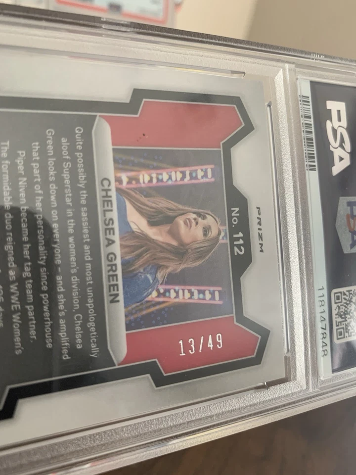 Chelsea Green 2024 Prizm WWE #112 Under Card Green Prizm 13/49 PSA 10 - Image 3 of 4