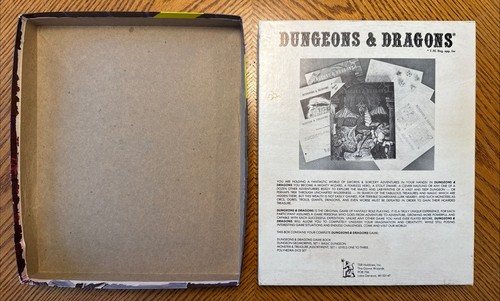 Advanced Dungeons and Dragons Basic Set Boxset⭐TSR AD&D 1001 Holmes 2nd Printing - Bild 14 von 23
