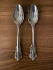 WALLACE STERLING SILVER Teaspoon GRANDE  BAROQUE Set Of 2 Teaspoons