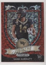 2021 Panini Prizm Draft Picks Crusade Red Circles Prizm Sage Surratt #177 0y59