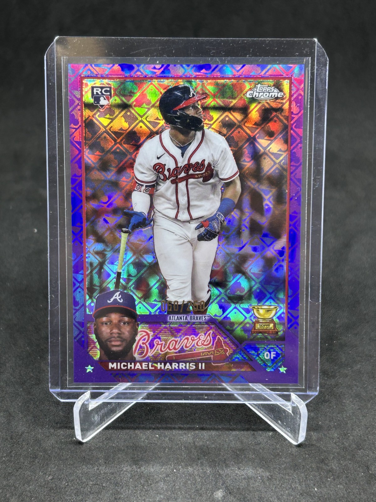 2023 Topps Chrome Michael Harris II 79 RC Purple Logofractor /250 Atlanta Braves