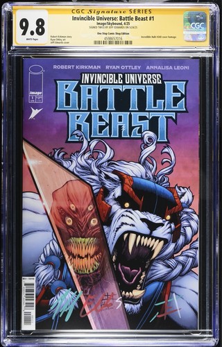 Invincible Universe Battle Beast #1 IH 340 HOMAGE CGC SS 9.8 signed Jeff Edwards