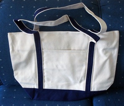Large and Rugged Canvas Tote Bag with Pocket 19 x 15, Never Used!