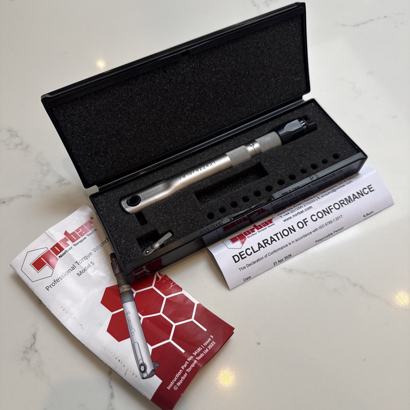 Norbar Pro Model 5 Torque Wrench 6.3mm Female Hex 1-5Nm NOR13001 - VAT REG