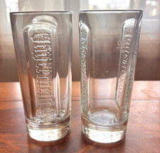 Lot of 2 Jagermeister 0.2L / 20cl Embossed 6" Tall Long Drink Glasses Barware