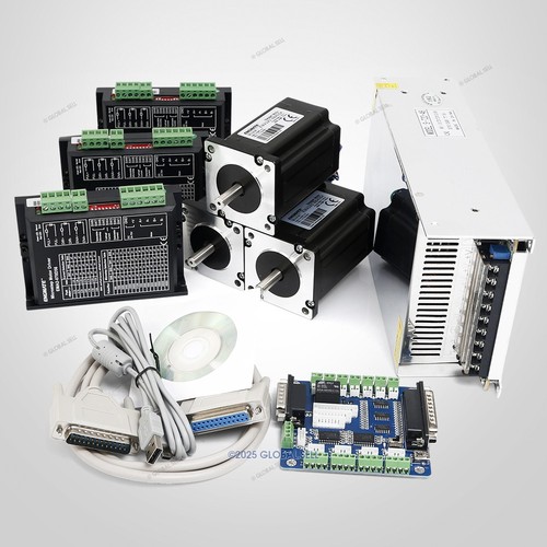 CNC Kit 3 Axis Breakout Board & Nema24 Stepper Motor For DIY Router/Mill/Plasma
