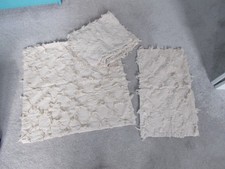 Cushion cover set of 4 beige fringe size square 21" rectangular 19" new