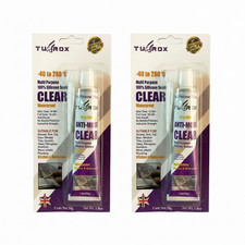 TUFROX Silicone Sealant Clear White Tube Glue for Bathroom Kitchen Shower Window