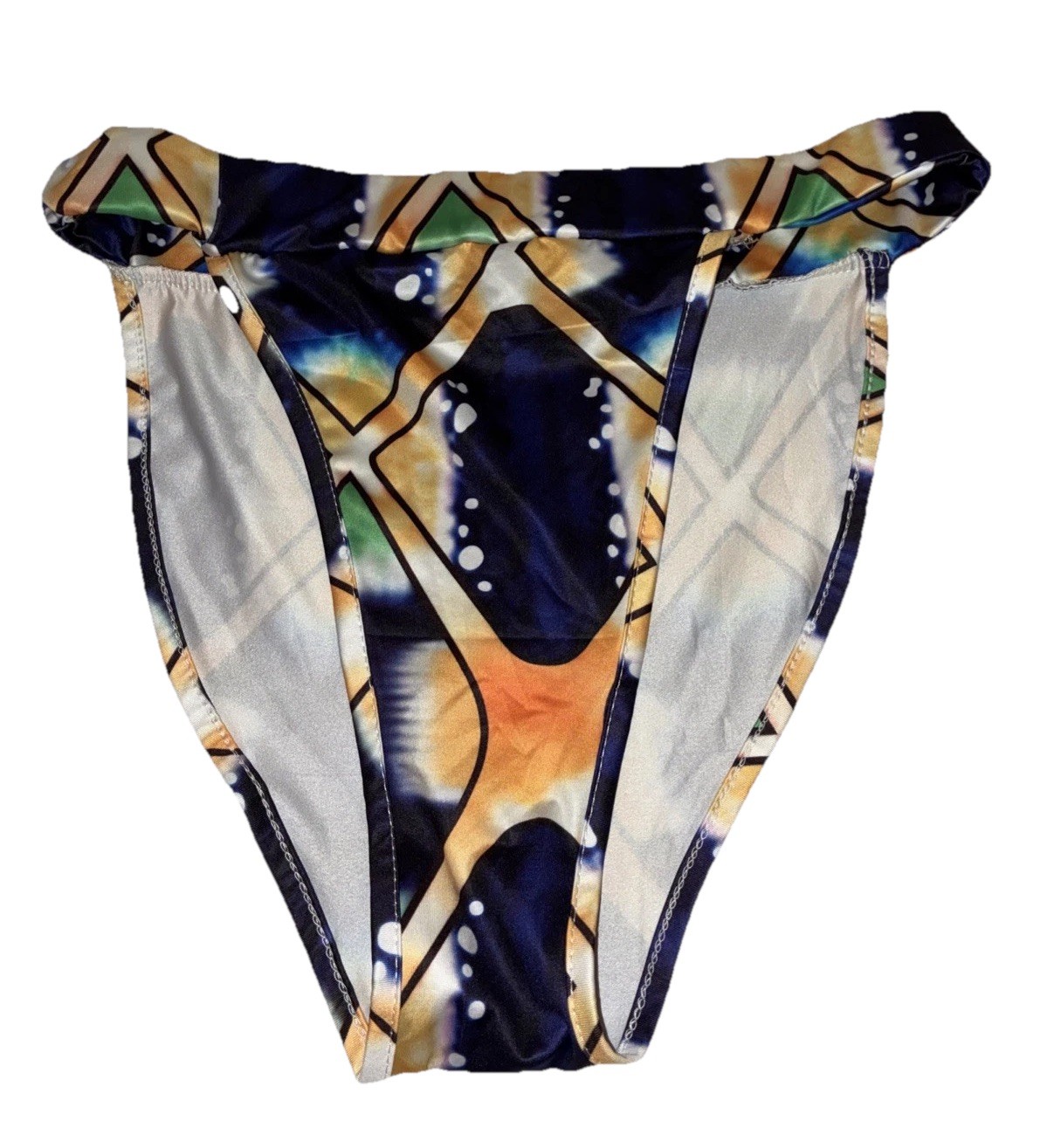 Large Bikini Abstract Pattern Multicolor Bottom H… - image 1