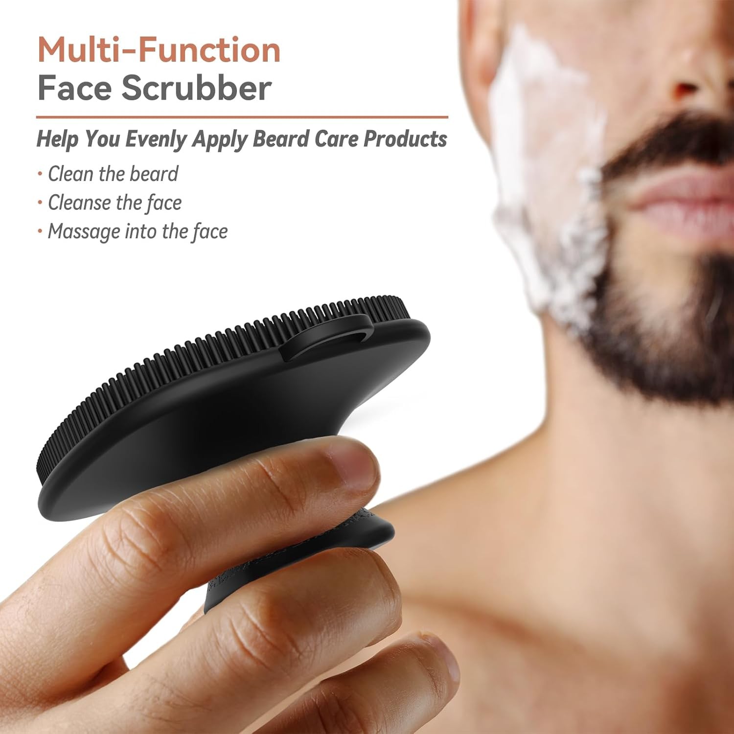 2 Pack Face Scrubber,Silicone Facial Cleansing Brush for Men & Women,Reusable Ge