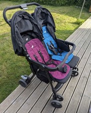 Joie Aire Twin Pink/Blue Pushchairs Double Seat Stroller