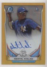 2014 Bowman Chrome Prospect Gold Refractor 3/50 Abiatal Avelino Auto 0c6
