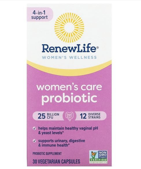 RENEW LIFE Women's Care Probiotic, 25 Billion CFU, 30 Vegetarian Capsules