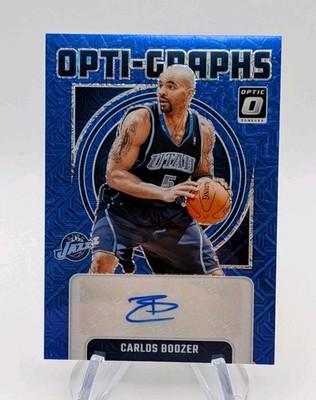 Carlos Boozer 2024-25 Panini Donruss Optic OG-BZR Choice Blue Mojo Auto #d/24