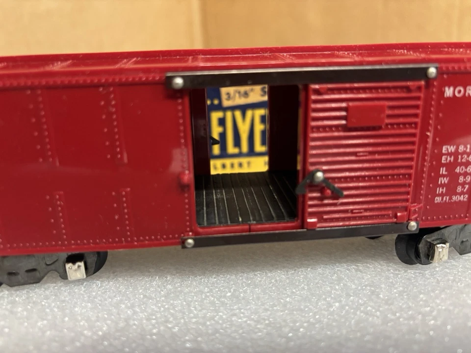 GILBERT AMERICAN FLYER TRAINS #633-R BOX CAR +ORIGINAL BOX RARE ( RED) - Image 4 of 4