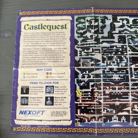 Castlequest Nintendo NES Foldble Promo Poster Map Insert ONLY