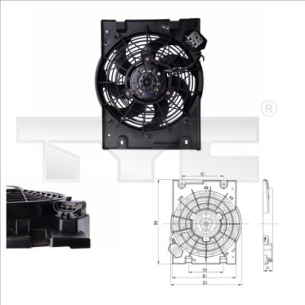 LüFter MotorküHlung TYC 825-0014 FüR Opel CC Astra Zafira T98 160W 360Mm Caravan-image