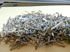 50 PC. AST.  SHAPE 30'S/50'S T-CLIPS A.C. GILBERT ERECTOR SET NICKEL PLATE