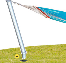 - PALO per Amaca in Alluminio - per Qualsiasi Terreno, Da Inserire Nella Base Di