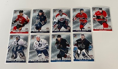 2001 NHL Pacific Prism Individual Trading Cards (Part Set).