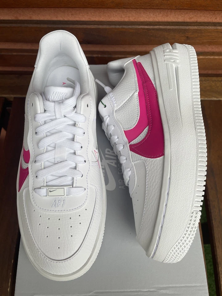 Nike Air Force 1 Platform White Pink Fierce Fireberry Neu In OVP 37,5 - Bild 2 von 4
