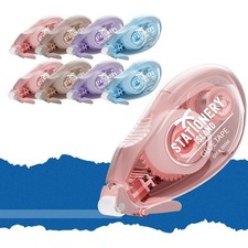 STATIONERY ISLAND Glue Tape Roller, 8 Pack Double Sided Tape Dispenser, Scrapbo
