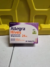 Allegra Hives Antihistamine 24-Hour Tablets, 180 mg, 30Count EXP. 11/2025