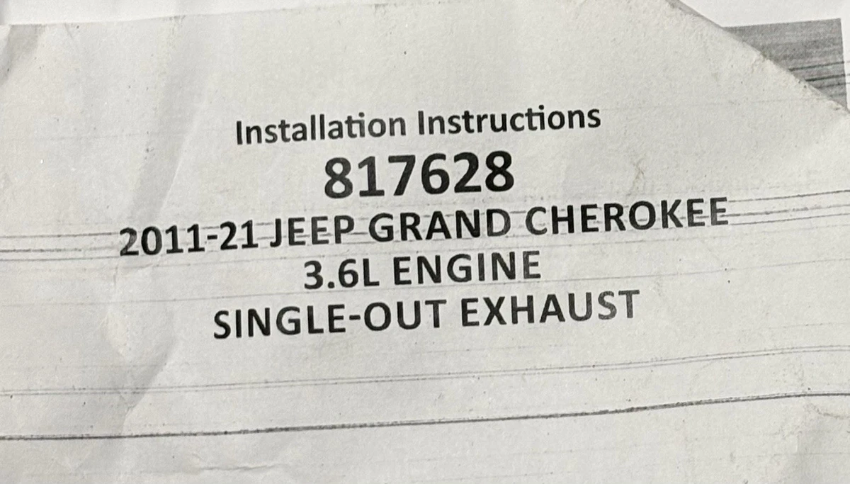 Flowmaster 817628 Hardware 2011-21 Jeep Grand Cherokee 3.6L photo 4