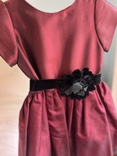 Susanne Lively Black Silver Silk Fit Flare Dress Red, Size 6X