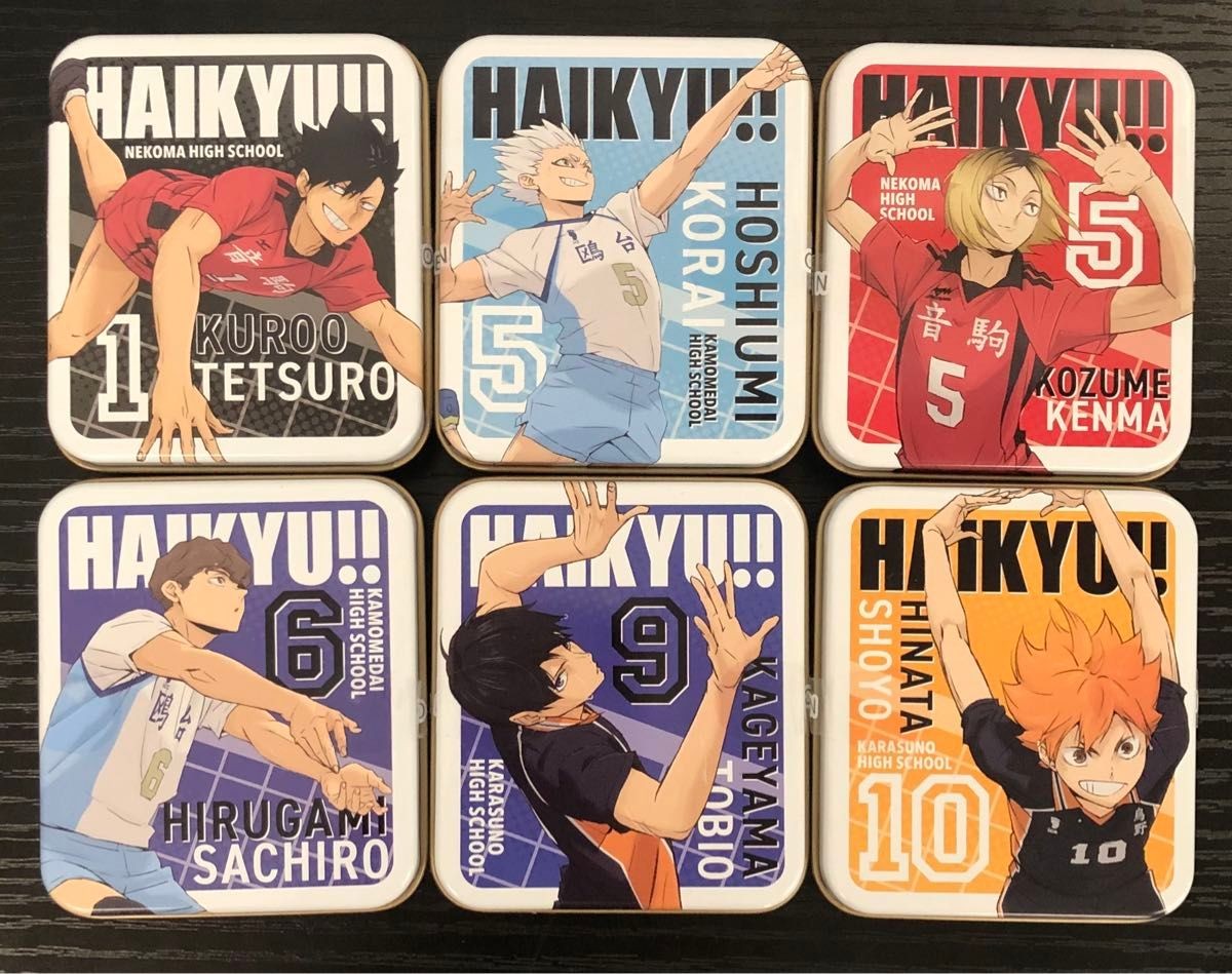 Haikyu!! Character Tab Tin Set 6: Kuroo, Kozume Kenma, Hoshiumi Kōrai, Hirugami