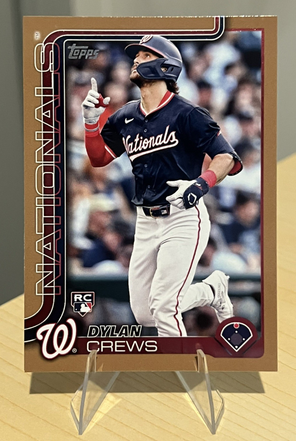 2025 Topps Series 1 Dylan Crews Gold Border /2025 RC #74 Washington Nationals