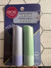 EOS- CARAMEL BRULÉE SLEIGH WHIPPED VANILLA FROST. 1 Pack Of Two Lip Balms