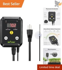 Digital Heat Mat Thermostat Controller 40-108 F 8.3A Incubator Reptile