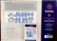 Crafter's Companion Einfädler blau Gingham Teddybär Set. Nagelneu .99p Start.