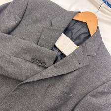 Hugo Boss Men Grey Virgin Wool Three Button Blazer 46L NWoT