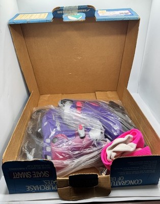 Wayne Gretzky Ultra-Wheels In Line Roller Skates Sz.8 Purple Box, Socks Unused